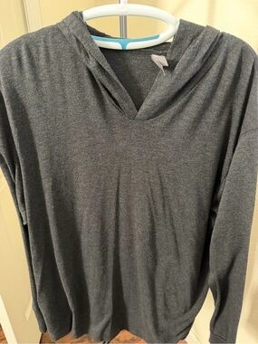 Next Level Apparel Charcoal Gray Hooded Long Sleeve Pullover